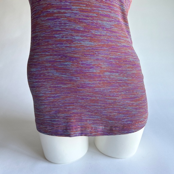 New Lululemon Orange Pink Blue Striped Top size S - Picture 3 of 10